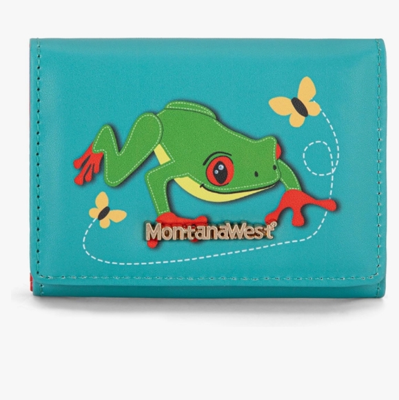 Montana West Handbags - TikTok viral Montana West Teal Rare  Wallet with Frog Design